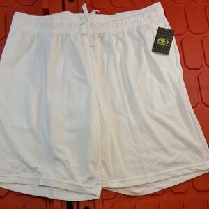3 Pair NWT Athletic Works White Men's Athletic Shorts Dry Weave
